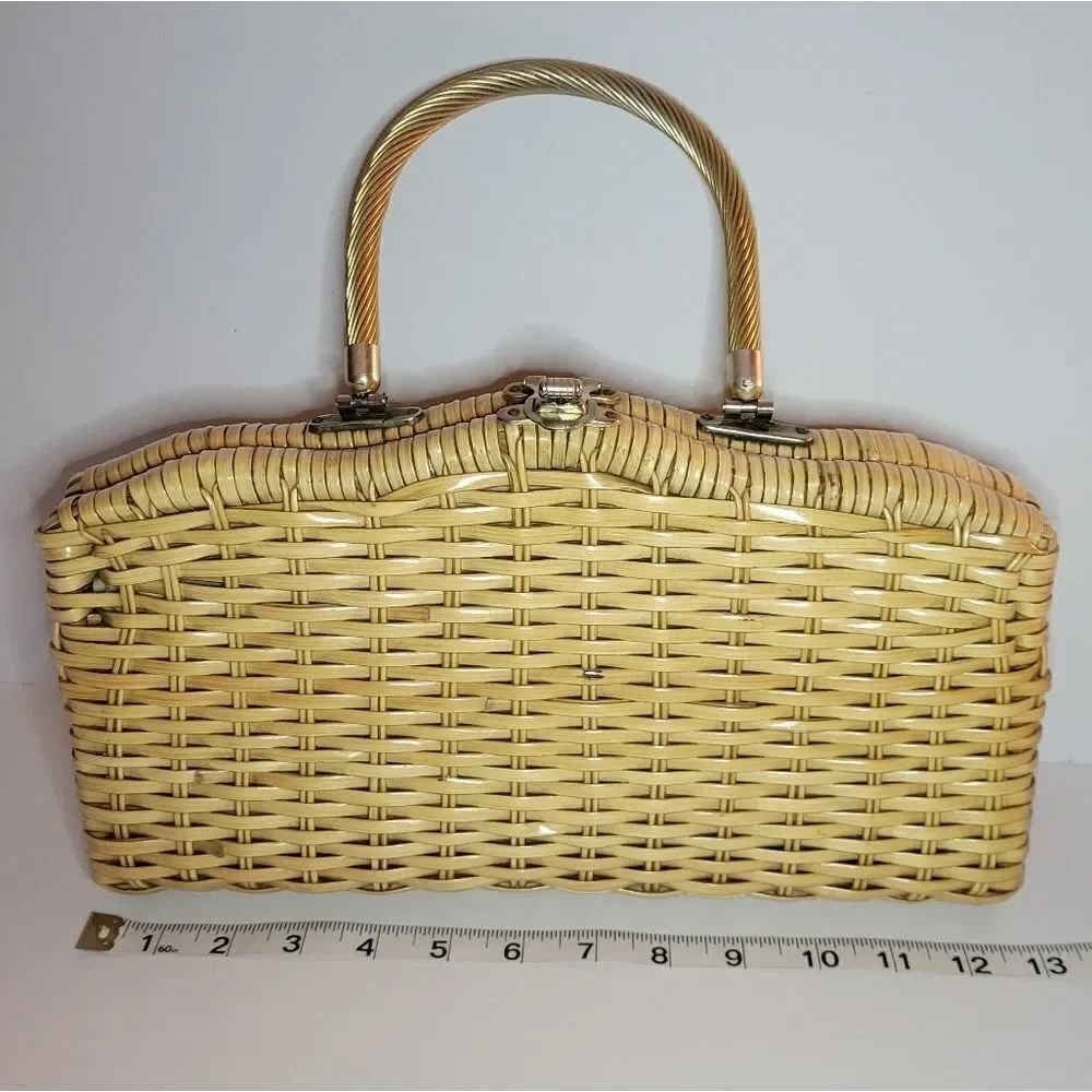 Vintage Rattan Wicker Purse/Tote
